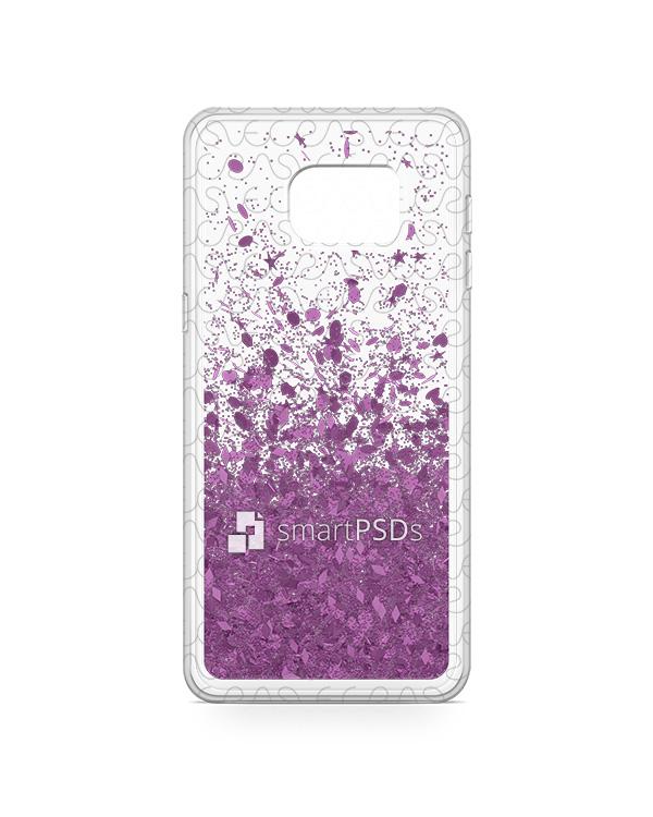 Samsung Galaxy S6 Edge Plus UV TPU Liquid Glitter Case Design Mockup 