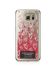 Samsung Galaxy S6 UV TPU Liquid Glitter Case Design Mockup 