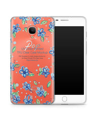 Alcatel One Touch Pop-Up UV TPU Clear Case Design Mockup 2015 (Front-Back)