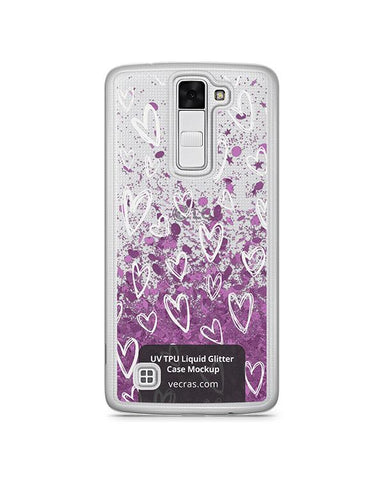 LG K8 UV TPU Liquid Glitter Case Design Mockup