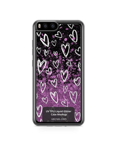 Xiaomi Mi6 UV TPU Liquid Glitter Case Design Mockup