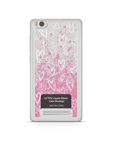 Xiaomi Redmi 4C UV TPU Liquid Glitter Case Design Mockup