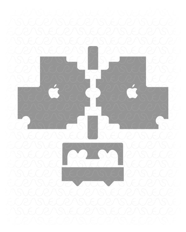 Apple 60W Power Adaptor for (13 inch MacBook Pro) Vinyl Skin Vector Cut File Template 2008