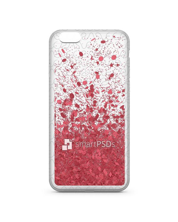 Apple iPhone 6 UV TPU Liquid Glitter Case Design Mockup 