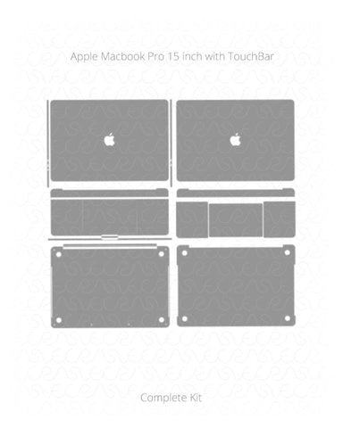 Apple MacBook Pro 15-Inch Touch Bar Vinyl Skin Vector Cut File Template 2016-17