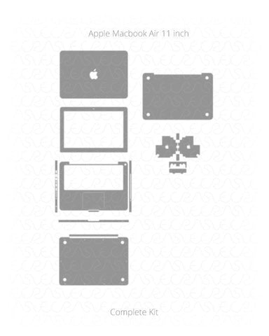 Apple MacBook Air 11 Inch Vinyl Skin Vector Cut File Template