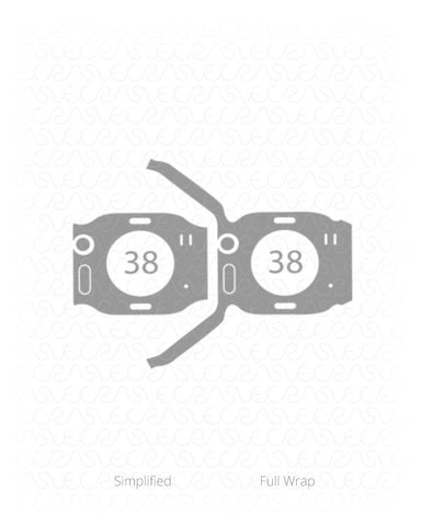 Apple Watch 38mm Series 1 Vinyl Skin Vector Cut File Template 2015