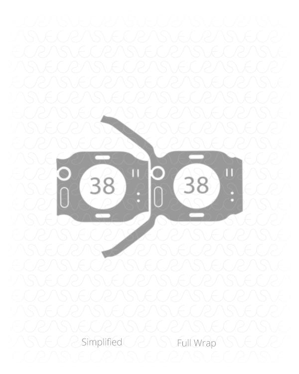 Apple Watch 38 Series 3 Vinyl Skin Vector Cut File Template 2017