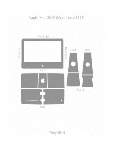 Apple iMac 21.5-inch Vinyl Skin Vector Cut File Template 2015
