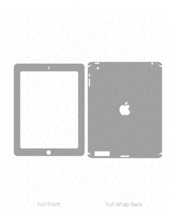 Apple iPad 2 Vinyl Skin Vector Cut File Template 2011