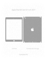 Apple iPad 5th Gen 9.7 Inch Vinyl Skin Vector Cut File Template 2017 & 2018