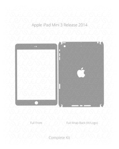 Apple iPad Mini 3 Vinyl Skin Vector Cut File Template 2014