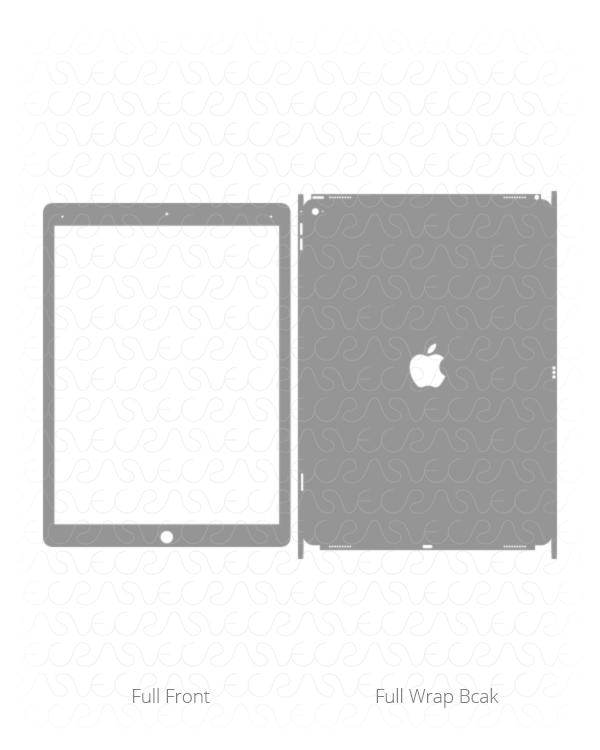 Apple iPad Pro 12.9 Inch 1st Gen Vinyl Skin Vector Cut File Template 2016