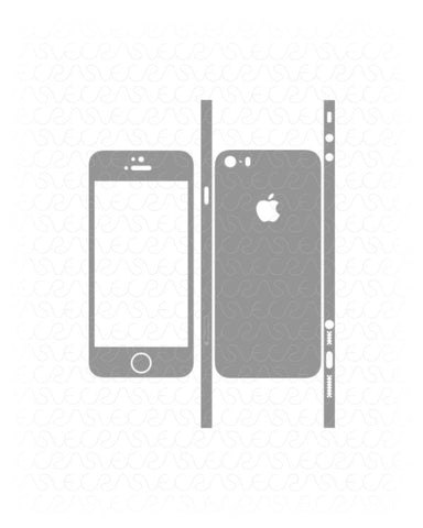 Apple iPhone 5S & SE Vinyl Skin Cut File Template 2013/2016
