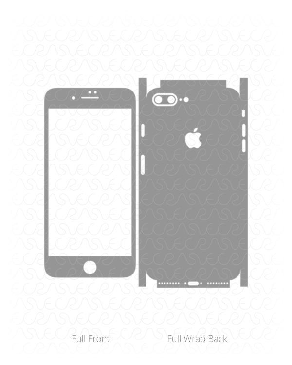 Apple iPhone 7 Plus Vinyl Skin Cut File Template 2016