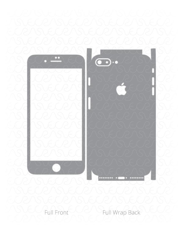 Apple iPhone 8 Plus Vinyl Skin Cut File Template 2017