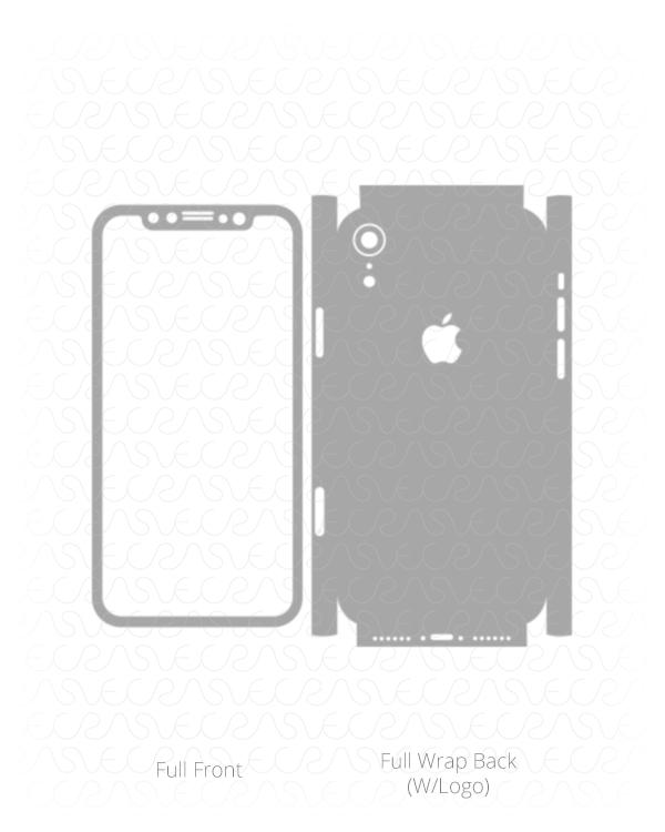 Apple iPhone XR Vinyl Skin Vector Cut File Template 2018