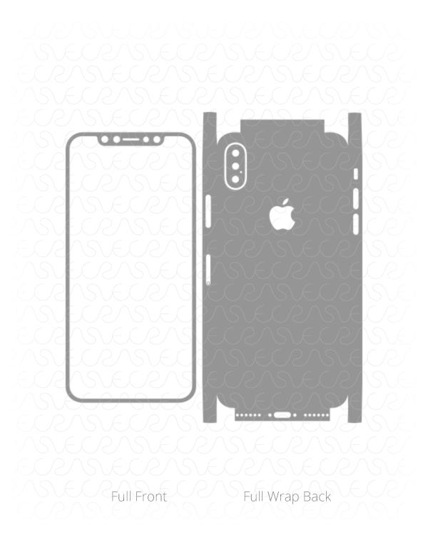 Apple iPhone X Vinyl Skin Cut File Template 2017