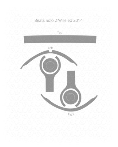 Beats Solo 2 Wired On-Ear Headphones Full Wrap Vinyl Skin Vector Cut File Template 2014