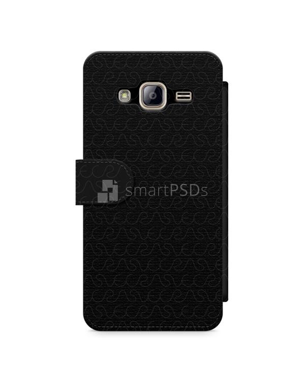 Samsung Galaxy J3 2016 2d Wallet Mobile Case Design Mockup 2016