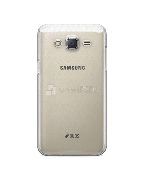 Samsung Galaxy J5 2015- UV PC Clear Mobile Case Design Mockup 2015