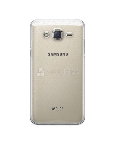 Samsung Galaxy J5 2015- UV PC Clear Mobile Case Design Mockup 2015