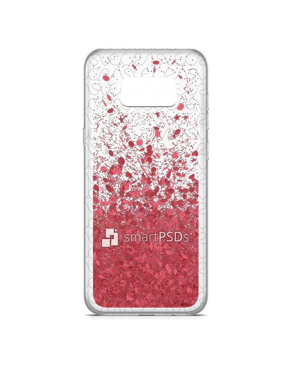 Samsung Galaxy S8 Plus UV TPU Liquid Glitter Case Design Mock-up