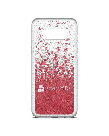 Samsung Galaxy S8 Plus UV TPU Liquid Glitter Case Design Mockup