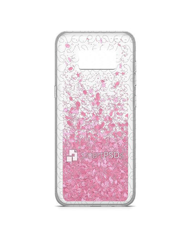 Samsung Galaxy S8 UV TPU Liquid Glitter Case Design Mockup