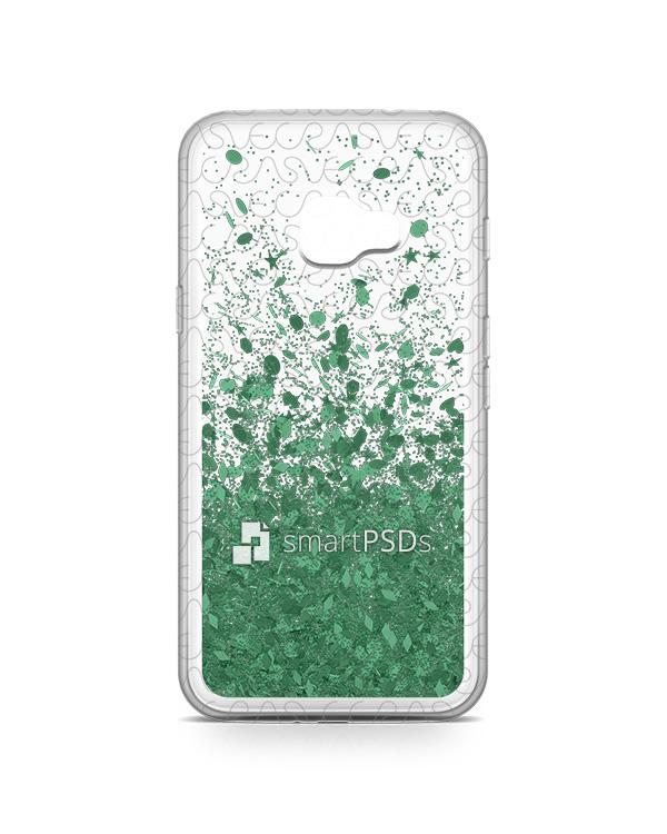 Samsung Galaxy XCover 4 UV TPU Liquid Glitter Case Design Mockup 