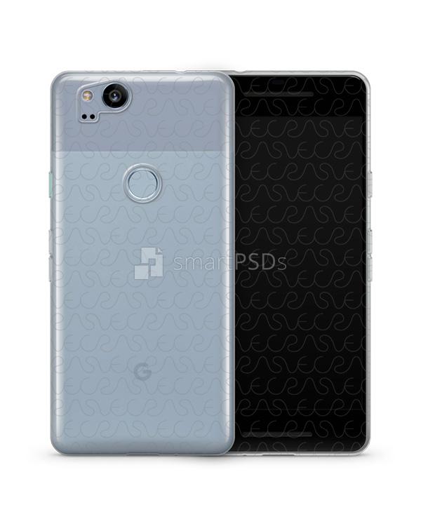 Google Pixel 2 UV TPU Clear Mobile Case Design Mockup 2017