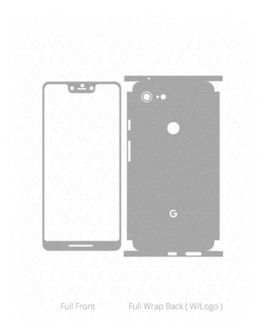 Google Pixel 3 XL Vinyl Skin Cut File Template 2018