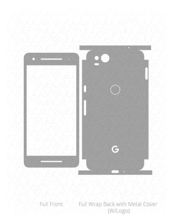 Google Pixel 2 Vinyl Skin Cut File Template 2017