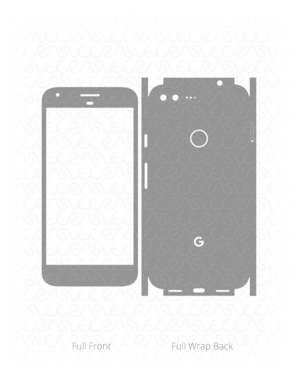 Google Pixel XL Vinyl Skin Vector Cut File Template 2016
