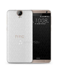 HTC One E9 Plus UV TPU Clear Case Design Mockup 2015 (Front-Back)