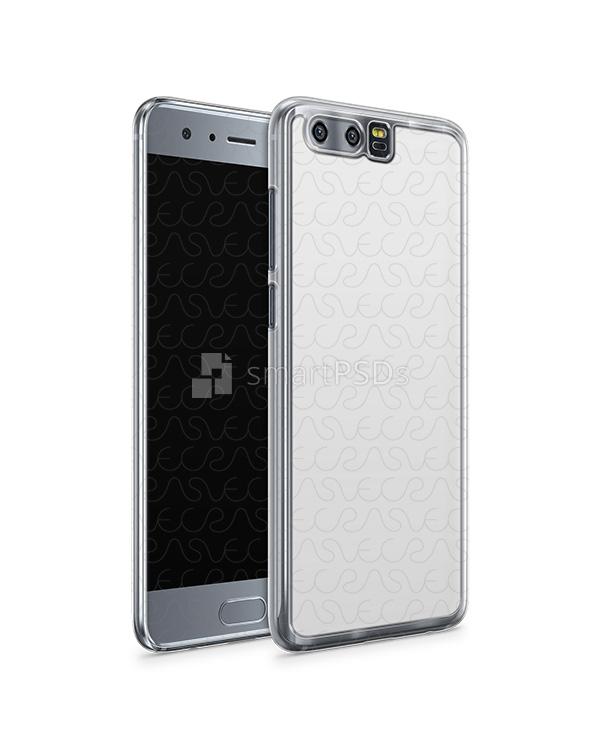 Huawei Honor 9 2d PC ClearCase Design Mockup 2017 (Front-Back Angled)