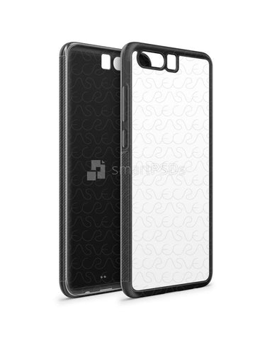 Huawei Honor 9 2d RubberFlex Case Mockup 2017 (Front-Back Angled)