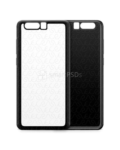 Huawei Honor 9 2d RubberFlex Case Mockup 2017 (Front-Back)