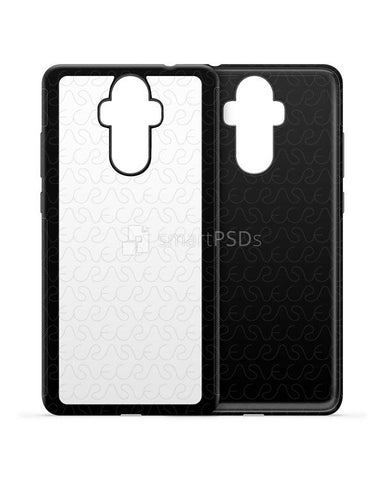 Huawei Mate 9 2d RubberFlex Case Mockup 2017 (Front-Back)