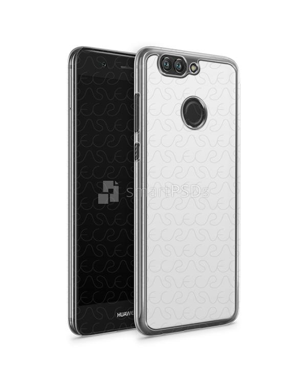 Huawei Nova 2 Plus 2d PC ClearCase Design Mockup 2017 (Front-Back Angled)