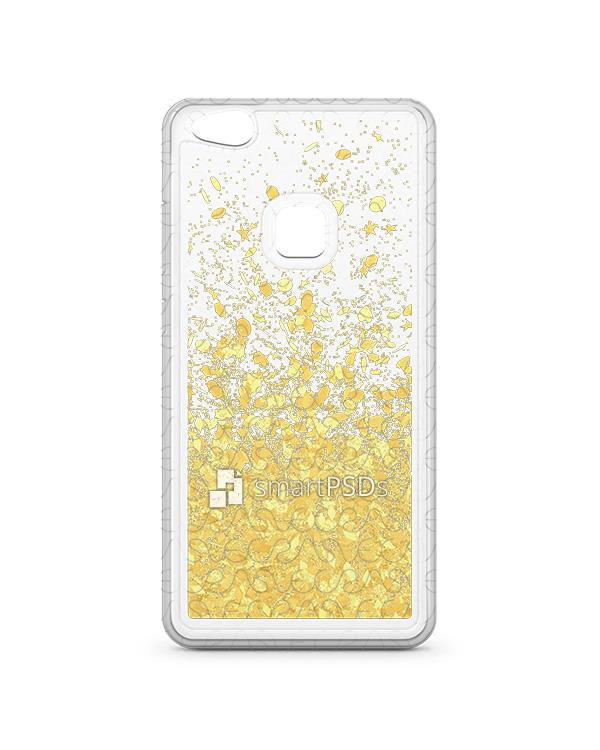 Huawei P10 Lite UV TPU Liquid Glitter Case Design Mockup 