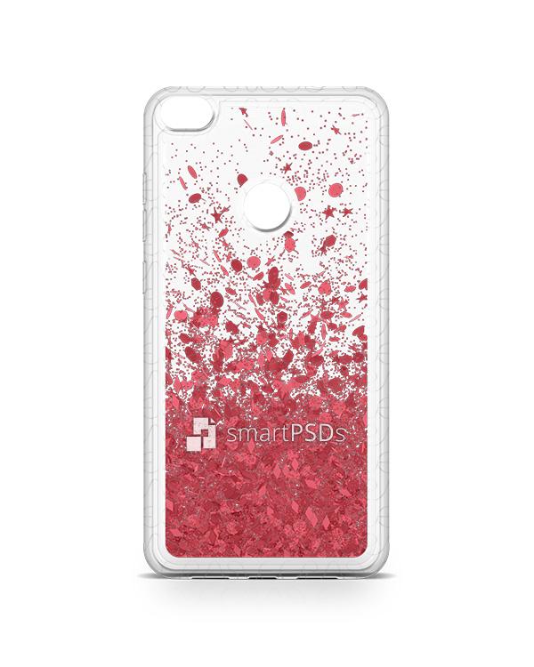 Huawei P8 Lite 2017 UV TPU Liquid Glitter Case Design Mockup 