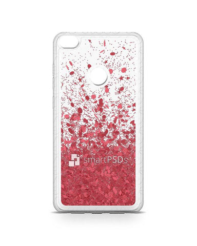 Huawei P8 Lite 2017 UV TPU Liquid Glitter Case Design Mockup