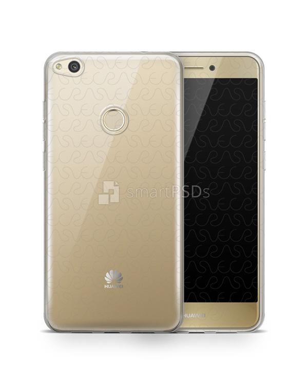 Huawei P8 Lite 2017 UV TPU Clear Mobile Case Design Mockup 