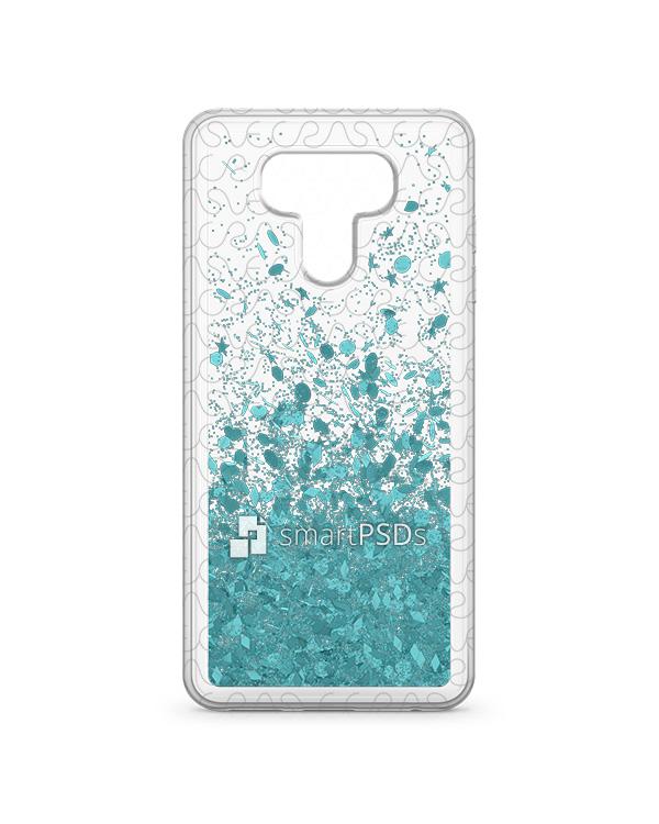 LG G6 UV TPU Liquid Glitter Case Design Mockup 