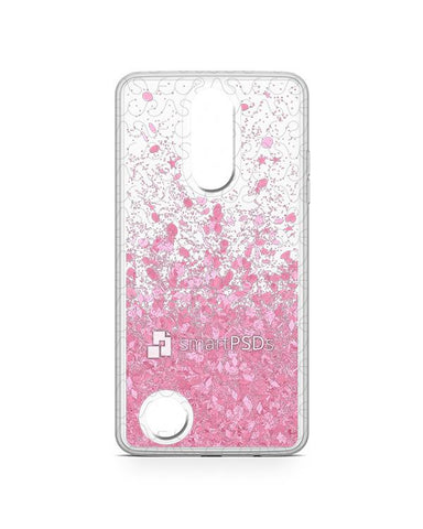 LG K8 2017 UV TPU Liquid Glitter Case Design Mockup