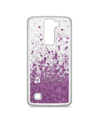 LG K8 UV TPU Liquid Glitter Case Design Mockup