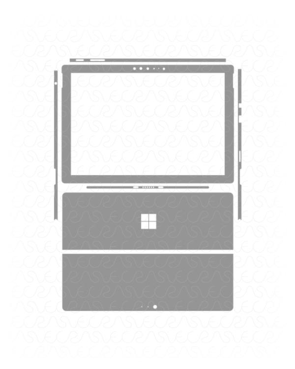 Microsoft Surface Pro New Vinyl Skin Vector Cut File Template 2017-2018