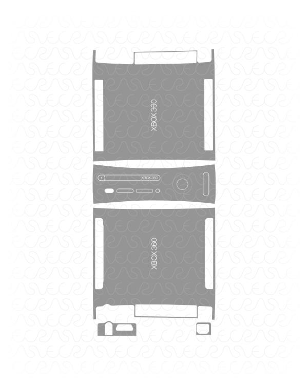 Microsoft Xbox 360 Original (Arcade) Vinyl Skin Vector Cut File Template 2007