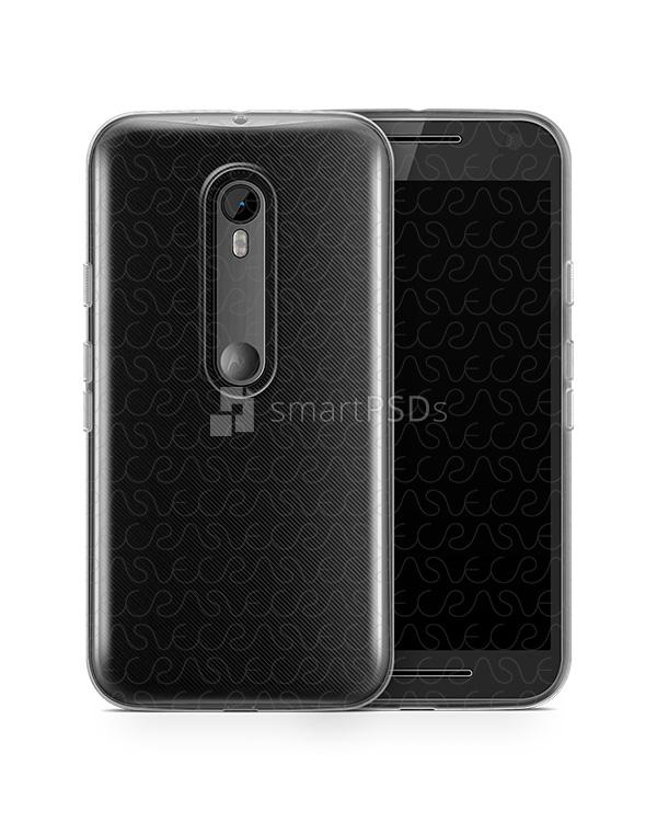 Motorola Moto G3 UV TPU Clear Case Design Mockup 2016 (Front-Back)